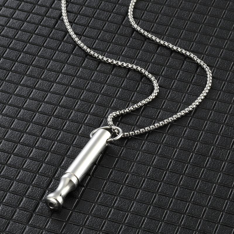 Stainless Steel Anxiety Stress Relief Necklace Mindful Breathing Meditation Necklaces Breathe Tool