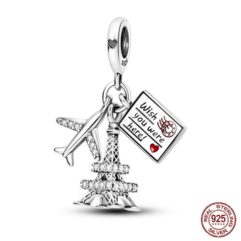 S925 Silver Fashion Camera Coffee Cup Flower Charms Beads Fit  S925 Original Bracelet DIY Birthday Jewelry Making For Women