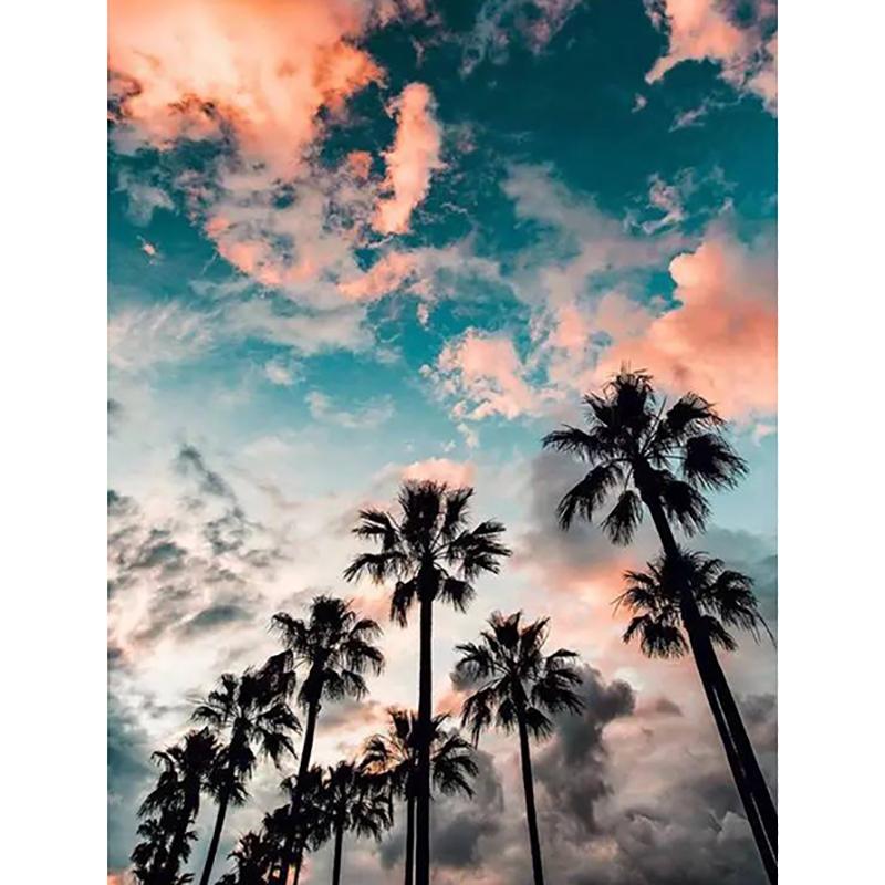 

5D DIY алмазная живопись, вышивка крестиком, закат, вечерний пейзаж, полный круглый стразы из смолы, алмазная вышивка, домашний декор Full Round 20x30CM