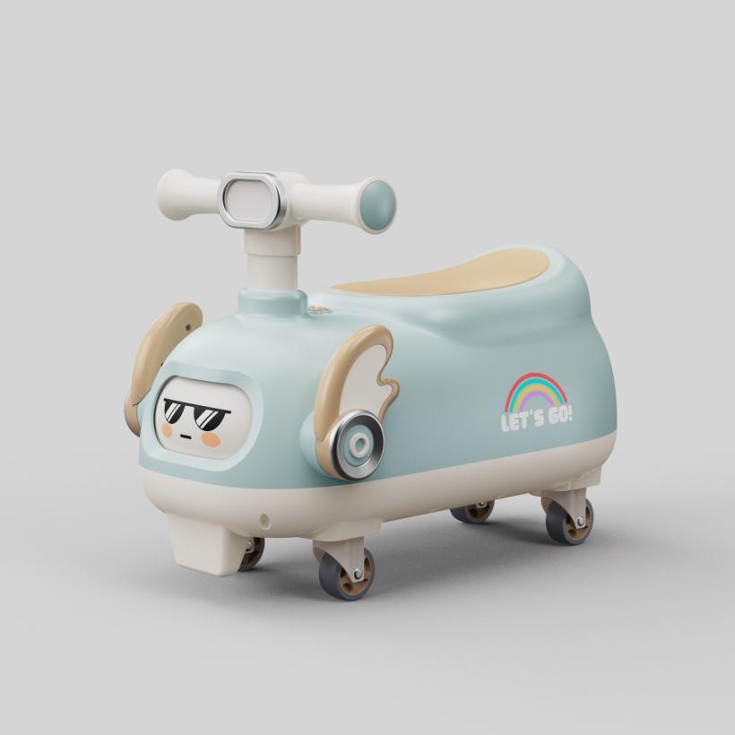 

Детский 2-в-1 каталка-арахис: Планер и машина-качалка для детей 1-3 лет небесно-голубой