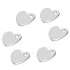 20ks DIY přívěsek ve tvaru srdce Nerezový přívěsek s dírkou Šperkařský doplněk(Ocelová barva 9 x 10mm)