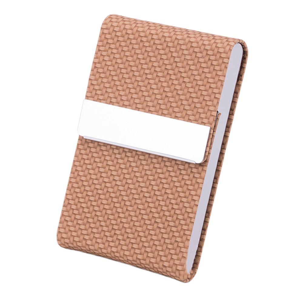 Slim Pocket Business Card Case PU Leather ID Case Card Box Name Card Holder  Office Supplies