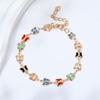 1PC Candy Color Heart Beaded Bracelet for Women, Simple Fashion Bracelet for Girlfriend, Valentine‘s Day Gift Random Heart Color