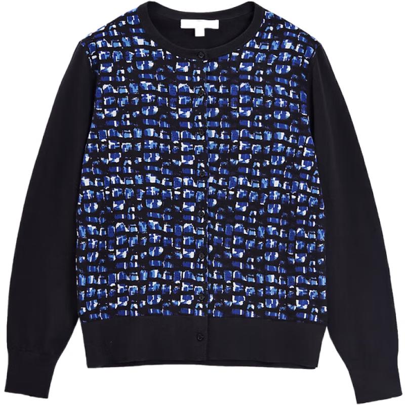 Brooks Brothers Women s Fall/Winter Pure Cotton Irregular Print Cardigan M