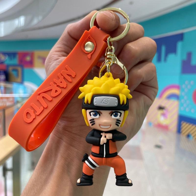 Naruto cartoon keychain Hatake Kakashi character keychain cartoon pendant bag car key decorations gifts for fans.