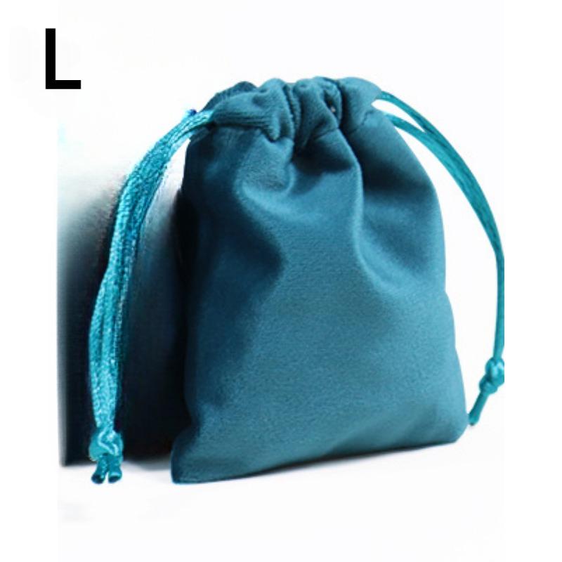 1Pc Vintage Velvet Drawstring Cosmetic Bag Solid Color Red Christmas Gift Bags Wedding Jewelry Packaging Pouches