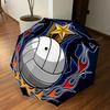 1PC Volleyball Star Umbrella-8-Rib Reinforced Portable Folding Travel Suitable for All Seasons Outdoor Daily Use-H0346