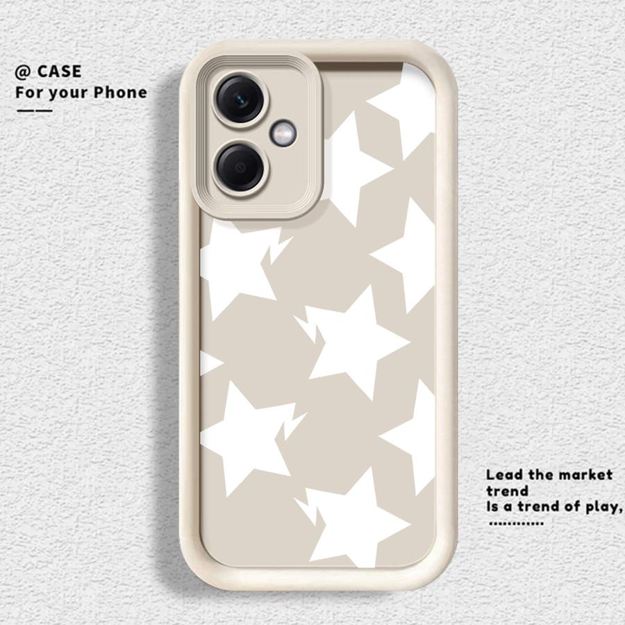 

Black White Stars Lichee Pattern Case for Xiaomi Redmi Note 14 Pro Plus 10 14C Note 13 13C 12C 12 11 11s 12s A1 A2 A3 A4 Phone Redmi A1