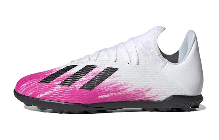 

Adidas X 19.3 Slip Resistant Cushioning Abrasion Resistant Low top Kids Soccer Shoes White Pink Black Kids EG7174 35.5