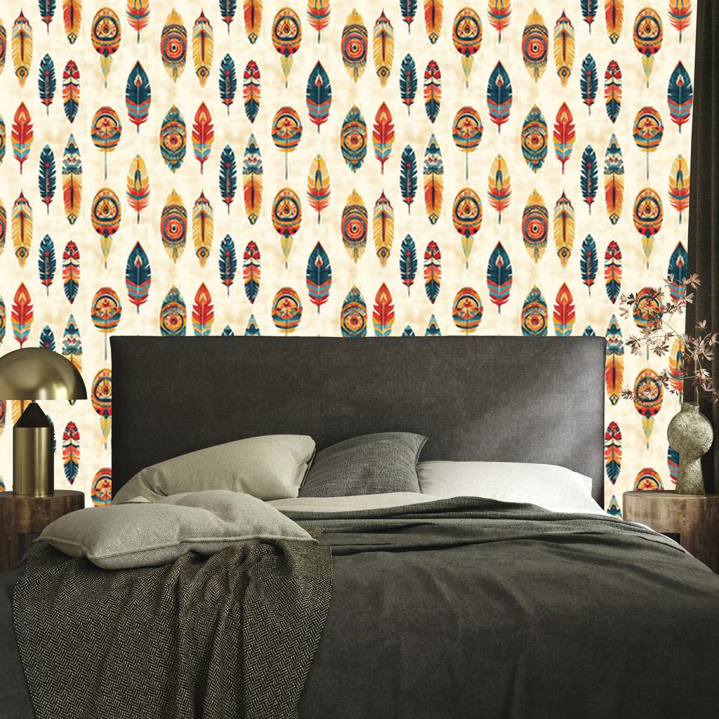 Boho Cream and Gold Wallpaper for Living Room and Bedroom 50x1000