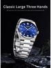 LIGE Waterproof Luminous Men's Quartz Multifunctional Business Watch with Calendar