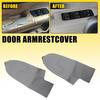 Front Armrest Door Panel Cover Skin PVC Leather for Honda CR-V 2007-2012 Gray