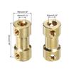 uxcell Set 3mm to 3mm Brass Shaft Coupling Joint Connector with Screws and Hex Flexible Motor Shaft Coupler for RC Model Motor and Tire Shafts