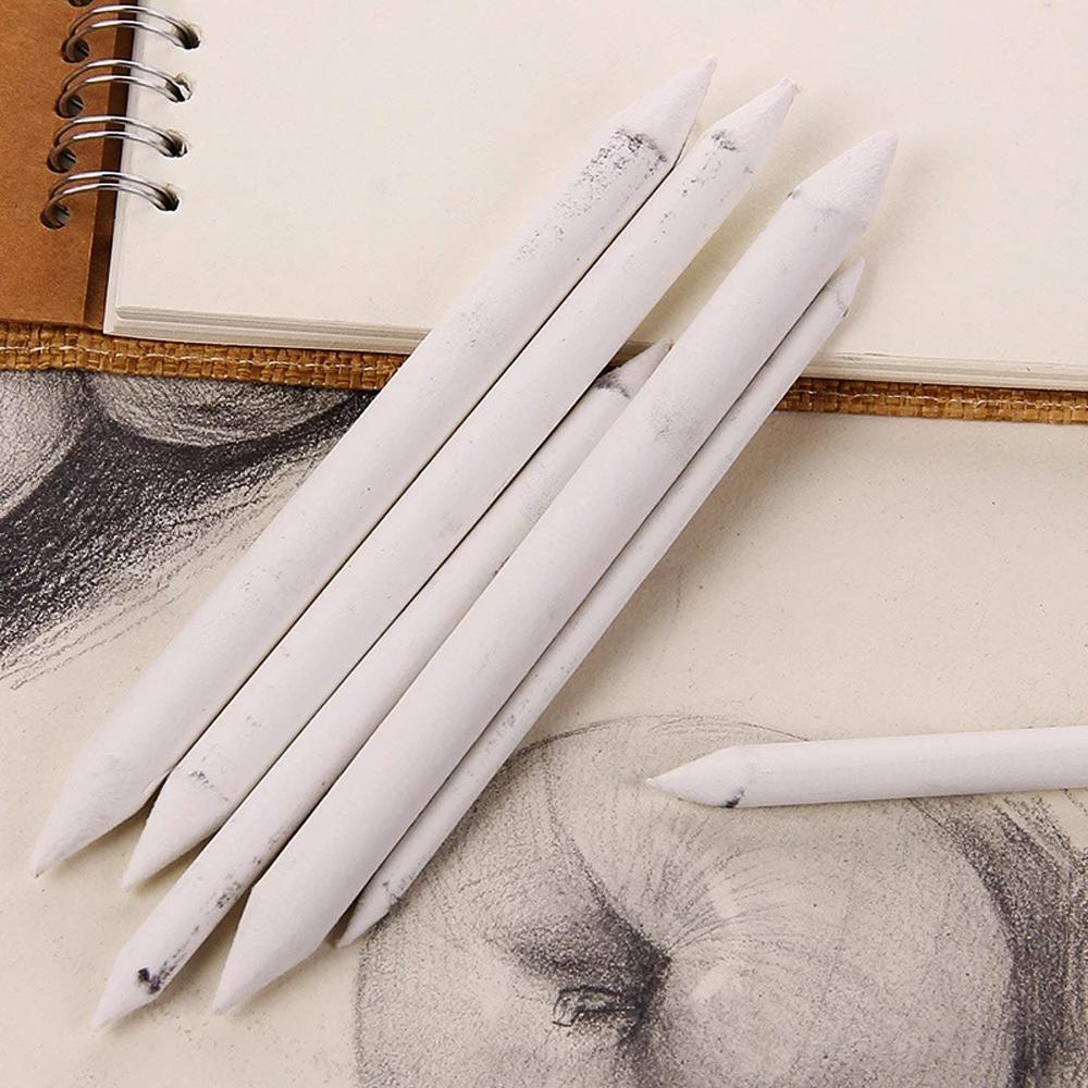Double Head Rice Paper Tortillon Smudge Stick White Drawing Pen Sketching Pencil Blending Stick