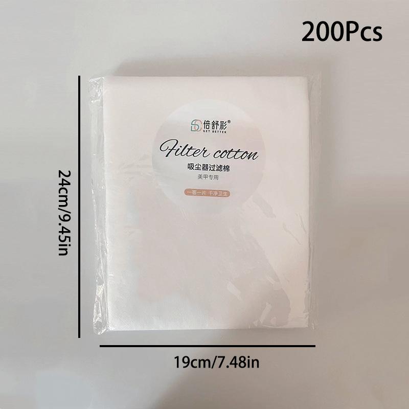100/200 Arkuszy Biały Papier Filtracyjny do Pochłaniacza Pyłu do Paznokci Manicure Akcesoria do Maszyny Wymień Papier Filtracyjny do Odkurzacza do Paznokci