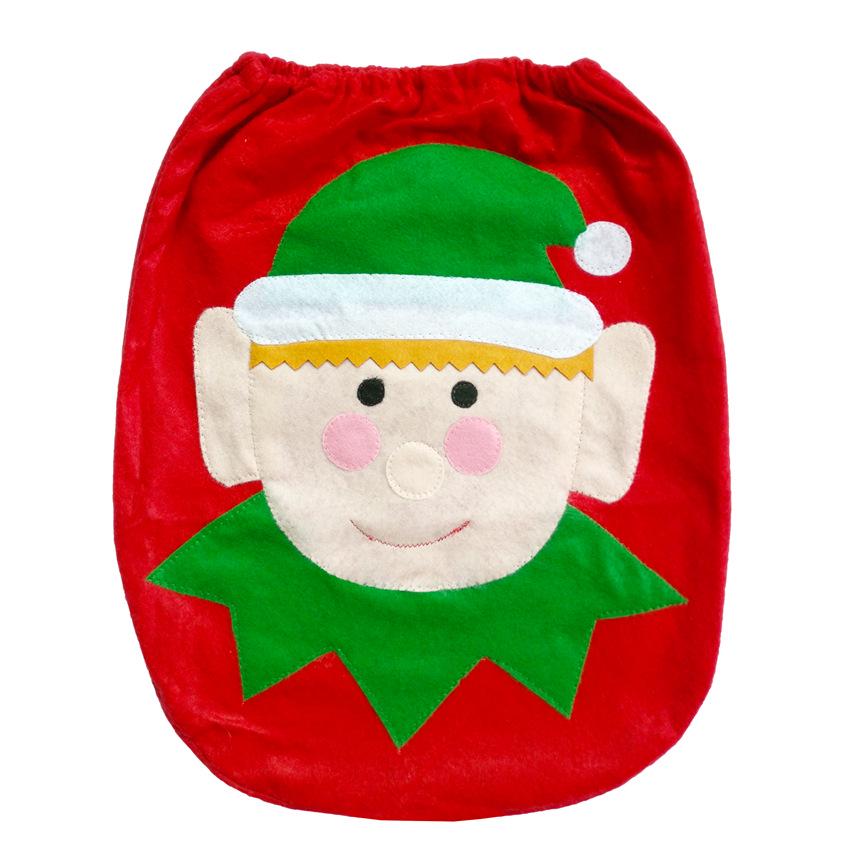 Cute Christmas Toilet Seat Covers Creative Santa Claus Bathroom Mat Xmas Supplies for Home New Year Navidad Gift Decoration