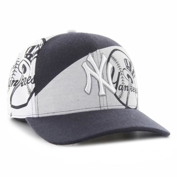 Casquette 47 Brand Deep Profile Snapback - PATCHWORK NY Yankees - Homme - Blanc - Automne / Hiver - Sportswear