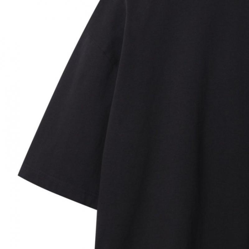 Customellow Schwarzes Oversized Dying T-Shirt cqTam25421bkx