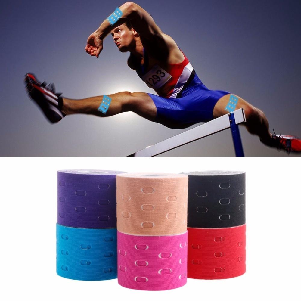 Punch Muscle Stickers Sports Tape Athletes Special Colorful Perforated Muscle Stickers Color Random