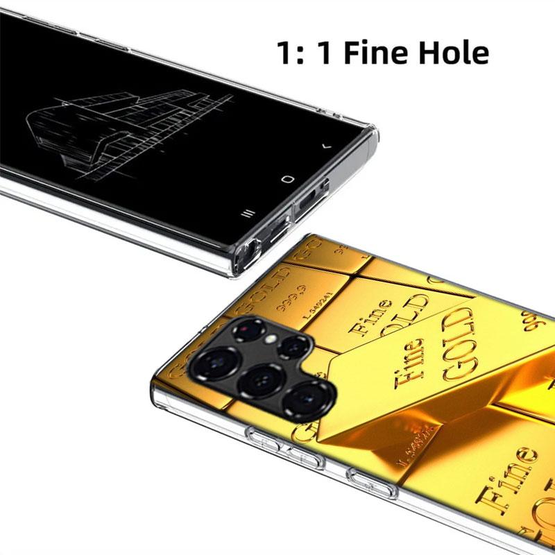 Goldbarren Reichtum und Finanzen Hüllen Handyhülle für Samsung Galaxy S26 Ultra S25 Edge S24 S23 FE S21 Plus S20 S22 S10 Abdeckung TPU Kappe