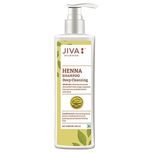 Jiva Heena Shampoo 200 Ml X Pack Of 3 Deep Cleansing Hair Wash For Long Healthy Strong Hair With Natural Shine Care