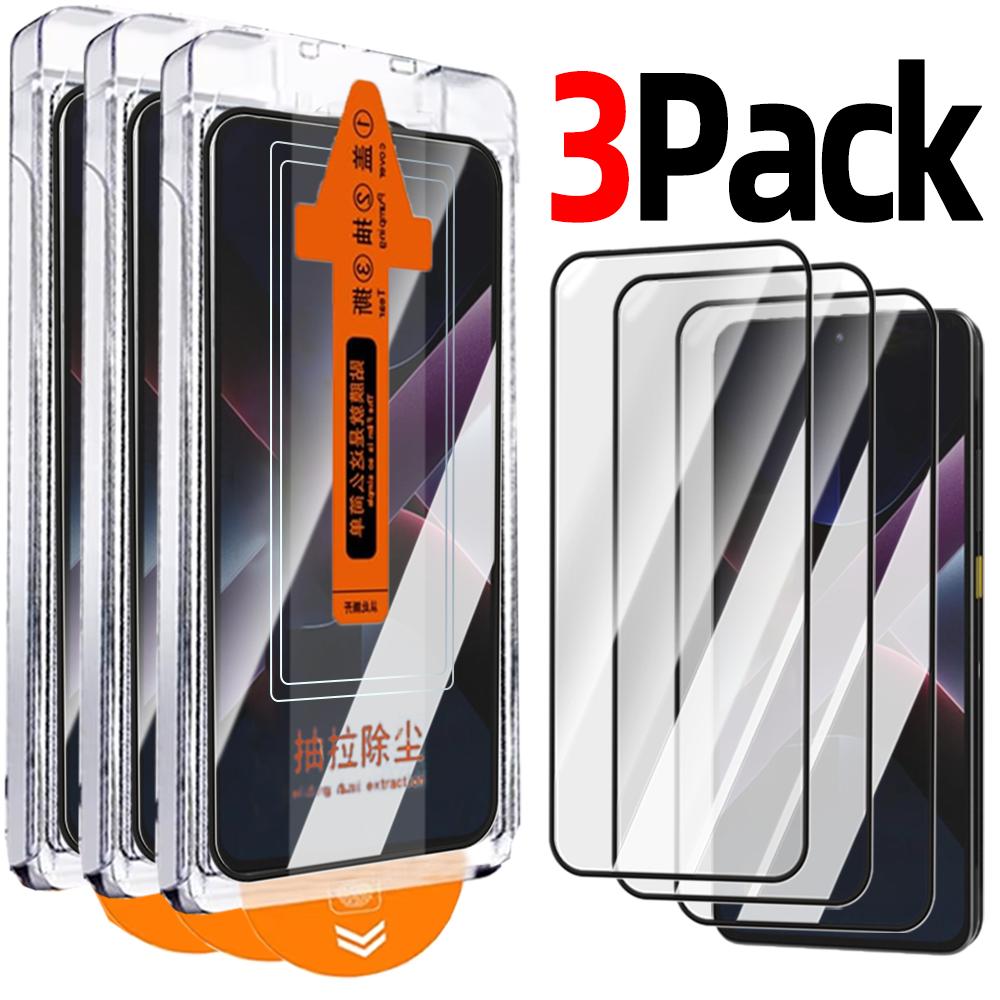 1-3Pack 9H Tempered Glass for Xiaomi Poco X7 Pro 5G Easy To Install Screen Protectors HD Clear Anti-Scratch Protective Films