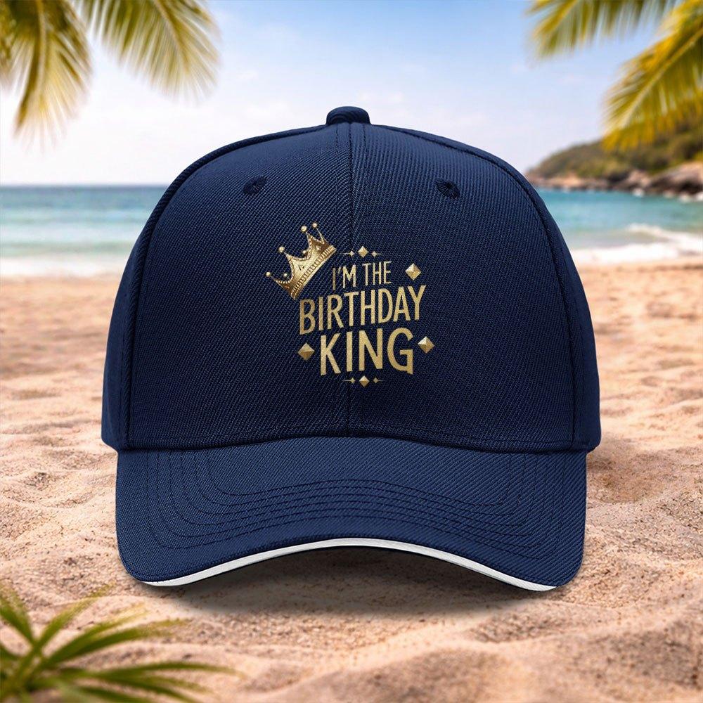 Birthday King Crown Baseball Cap Lightweight Adjustable Unisex Cap for Running Fitness Outdoor Activities