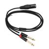 Dual 6,35 mm TS Stecker auf XLR 3-polig Stecker Kabel Dual 14 Zoll Mono auf XLR Y-Splitterkabel für