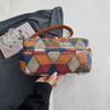 Middle-Aged Mother Bag Stitching Color Block Crossbody Bag Women Retro Multi-Compartment Large Capacity Shoulder Bag