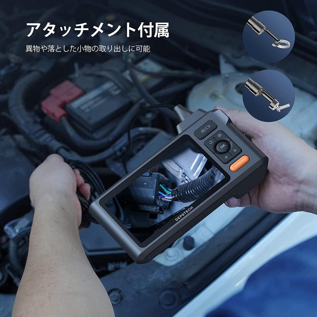 DEPSTECH DS520 Dual Lens Latest 1080P Industrial Endoscope Camera with IPS Large Outer IP67 Microscope with LED Snake 32GB Memory Storage Ideal for