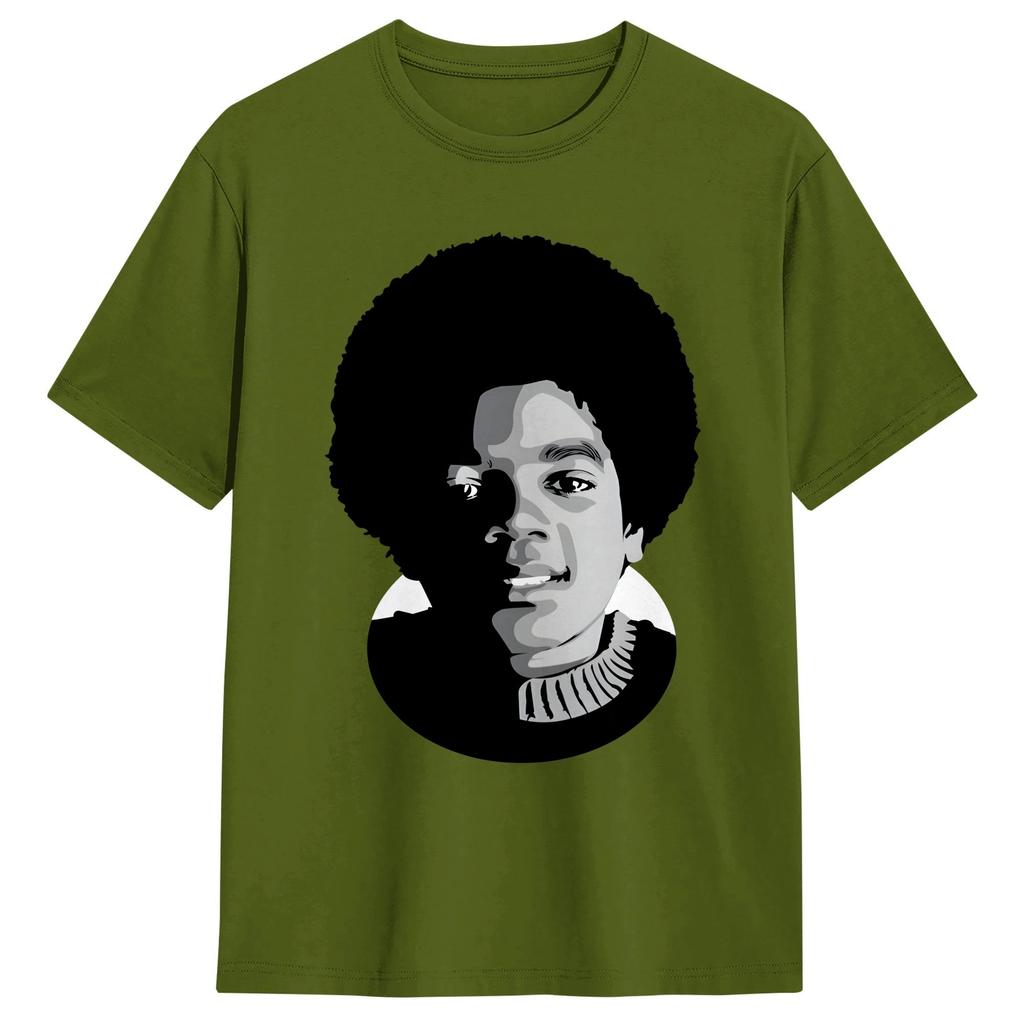 MMichael JJackson Fan Art TShirt Summer Streetwear TShirts Cotton Novelty Tee Shirt For Unisex Custom Logo Top Tees