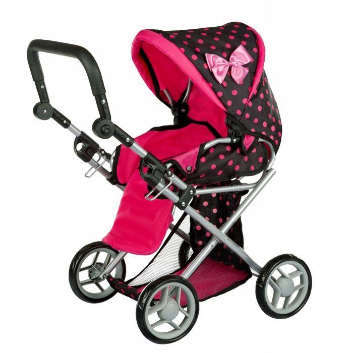 Poussette pour poupée 3-en-1: landau, poussette, porte-bébé + sac et literie - Kinderplay (KP0200G_KRD)