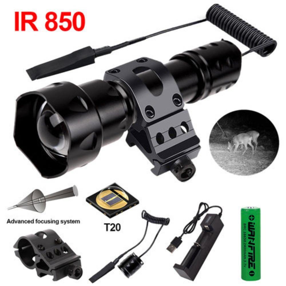 T20 850/940NM Infrared Torch | Retractable Zoom Aluminium Alloy Adventure Search Light