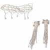 French Style Bridal Headband Lace Wedding Headgear Fringed Hairpin Lace Floral Net  Wedding