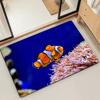 Cute Animal Clownfish Ocean Door Mat Bath Microfiber Decorative Versatile Flannel Floor Mat Quick Dry Absorbent Non-slip Sole