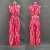 Women's Sleeveless High Waist Wide Leg Jumpsuit Pleated Detail Solid Jumpsuit