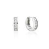 Essence Silver (W) Moissanite Single Wave One-Touch Earrings Hl4E52442W9Xxx