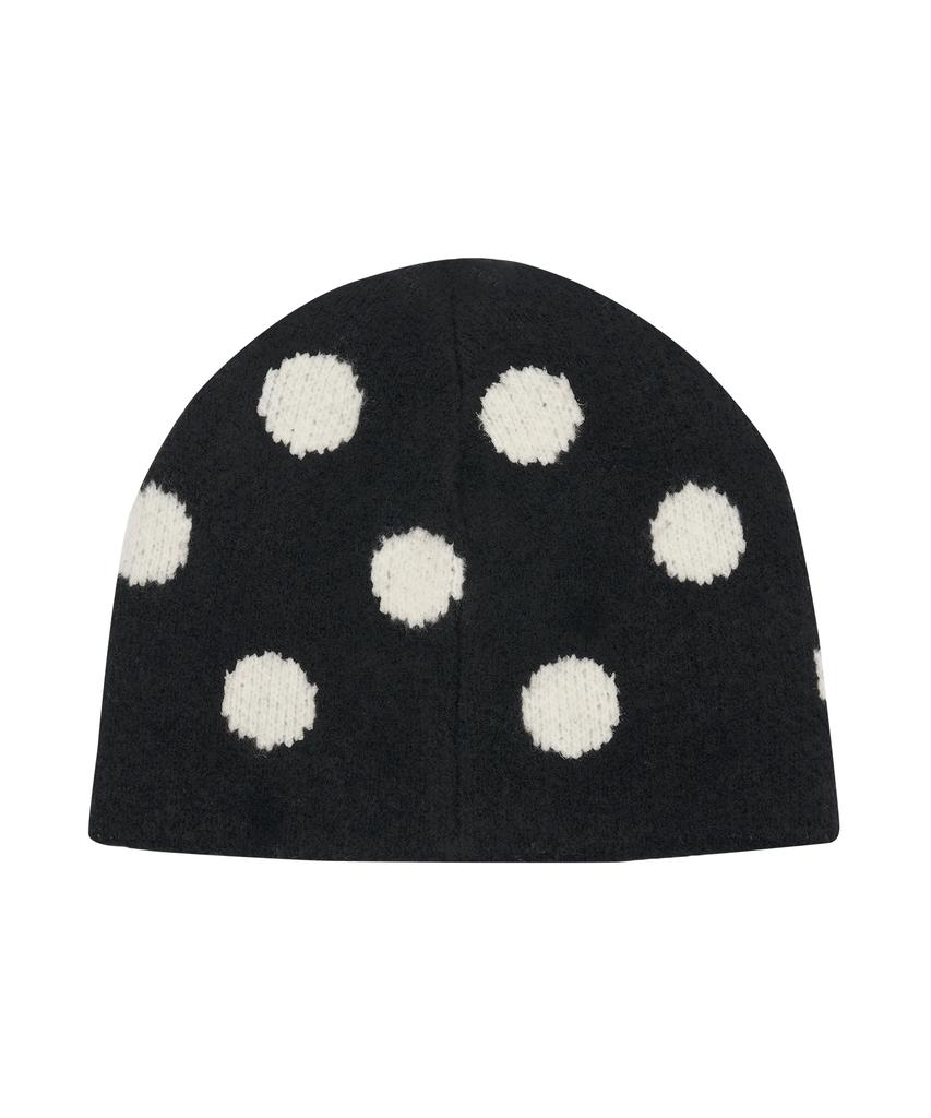 AMES-WORLDWIDE Mohair Pattern Beanie Black