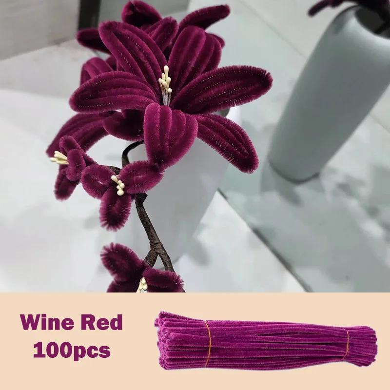 

100 шт. Різнокольорові синельні стебла, йоржики для трубок, плюшеві стебла з мішурою, дротові палички для скручування, смужки для волосся, DIY, ремесла, розвиваючі іграшки, ручна робота 30cm x 0.6cm