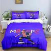 Set Biancheria da Letto Digitale alla Moda Calcio M-Mbappe Copripiumino Piumone Letto Giovani Bambini Ragazza Ragazzi Regalo di Compleanno