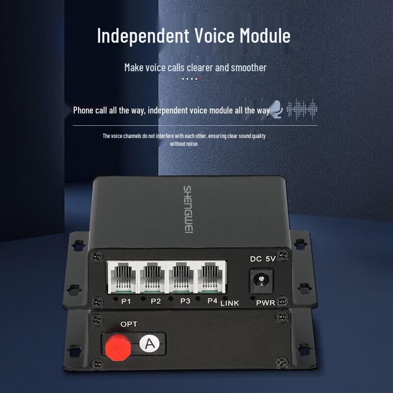Shengwei 4-Channel Digital Telephone Optical Transceiver