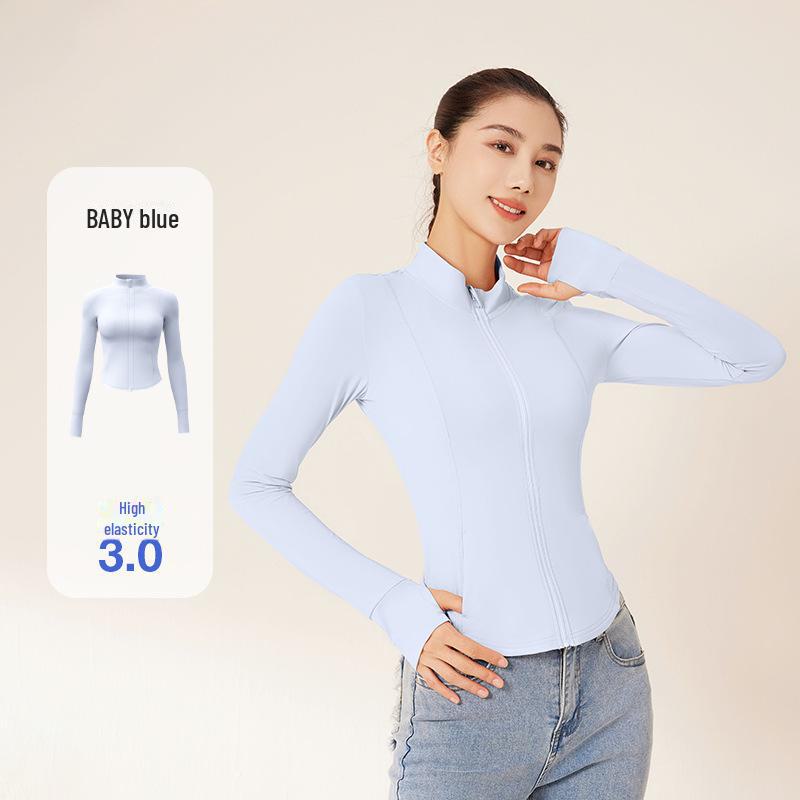 Juyitang Slim-Fit Women's UV Protection Summer Jacket - Breathable, Stand-Up Collar, Hoodless
