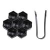 20PCS Lug Nut Covers Black 21mm Inner Hex Plastic Wheel Bolt Dust Caps Auto Hub Bolt Protector Universal for Cars Trucks SUVs