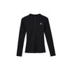FW24 Comfortable Soft Slim Fit Long Sleeve Knit Top Women Tops Black White HF9469010
