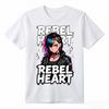 Rebel Heart Punk Anime Girl Print TShirt Unisex Unisex Casual Cotton Tee Summer Short Sleeve Gothic Unisexga Graphic Streetwear Tops