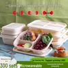 Biodegradable 3-Compartment Meal Prep Containers with Lids