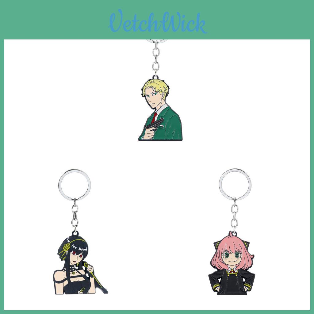 Spyxfamily Metal Keychain With Cartoon Characters For Kids And Teens
