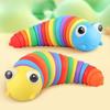 Fidget Slug Toy For Children 3D Colorful Sensory Slug Relieves Fun Decompression Toy Creative Twist Caterpillar Fidget Toys