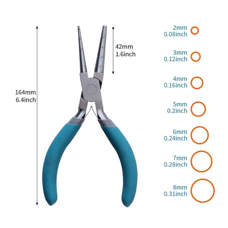 Versatile Wire Working Tool 2-8mm Diameters Jewelry Pliers for DIY Jewelry Making, Art Crafts, and Home Decorations