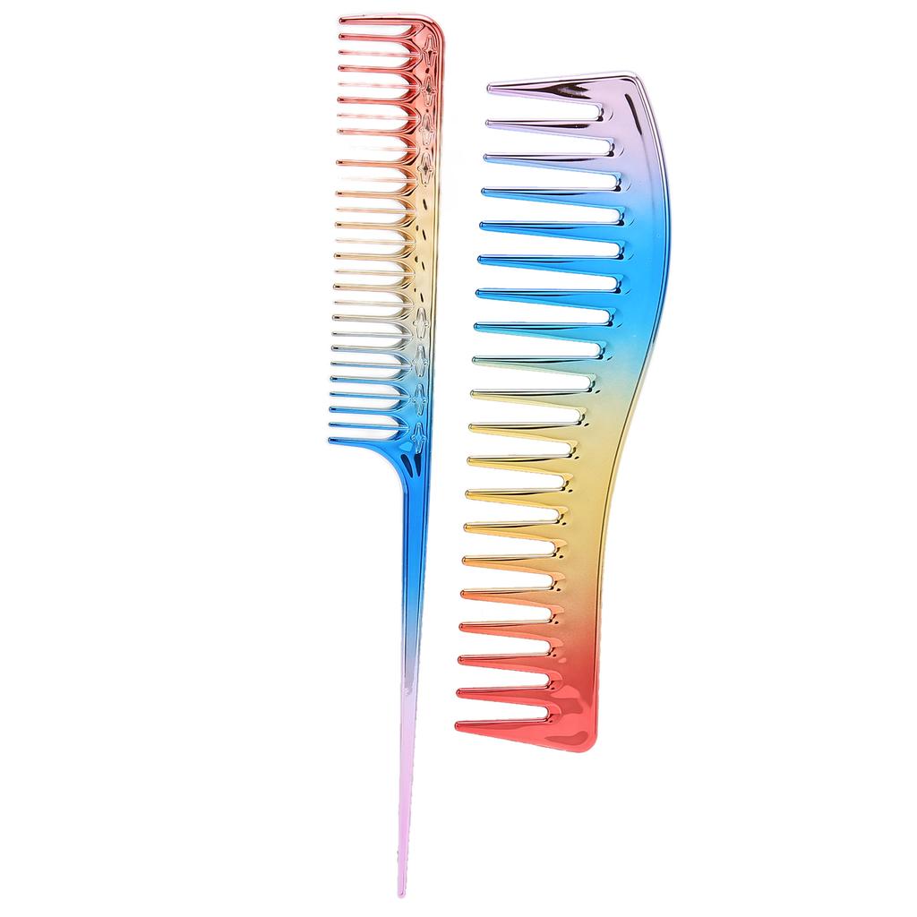 3PCS Hair Comb Set Hair Dressing Electroplate Styling for Household Hair Salon Barber